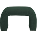 Meridian Niagara Green Boucle Fabric Bench IMAGE 3