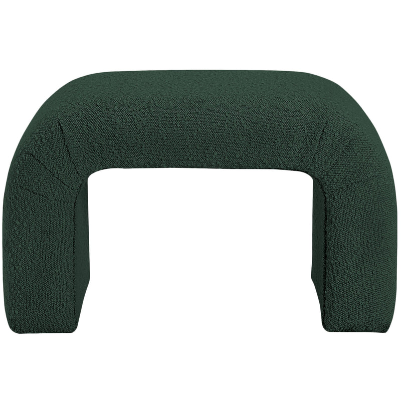 Meridian Niagara Green Boucle Fabric Bench IMAGE 3