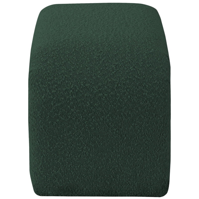 Meridian Niagara Green Boucle Fabric Bench IMAGE 4