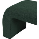 Meridian Niagara Green Boucle Fabric Bench IMAGE 5