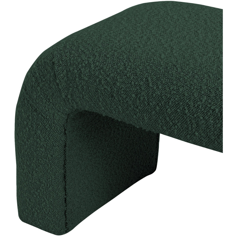 Meridian Niagara Green Boucle Fabric Bench IMAGE 5
