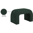 Meridian Niagara Green Boucle Fabric Bench IMAGE 7