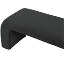 Meridian Niagara Black Boucle Fabric Bench IMAGE 5