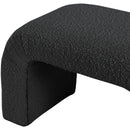 Meridian Niagara Black Boucle Fabric Bench IMAGE 6