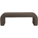 Meridian Niagara Brown Boucle Fabric Bench IMAGE 3