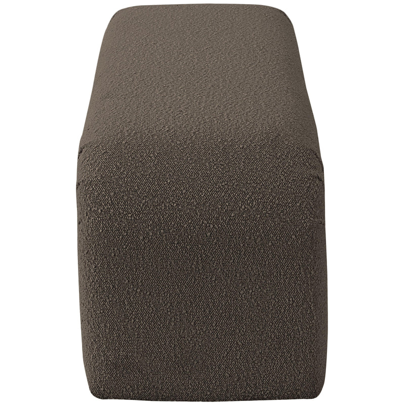 Meridian Niagara Brown Boucle Fabric Bench IMAGE 4