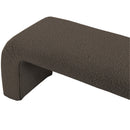 Meridian Niagara Brown Boucle Fabric Bench IMAGE 5