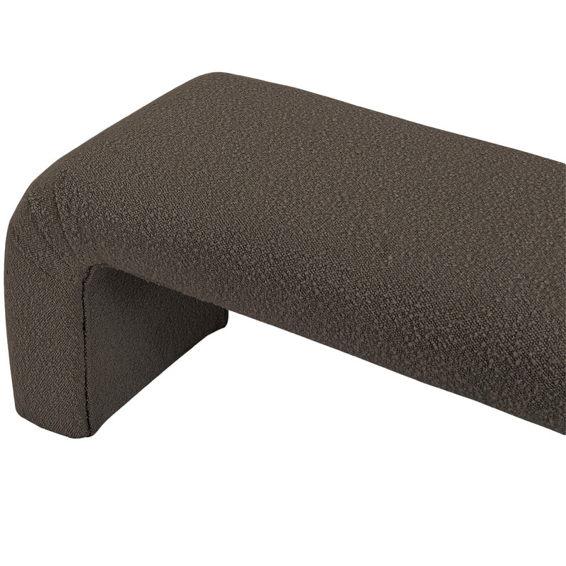 Meridian Niagara Brown Boucle Fabric Bench IMAGE 5