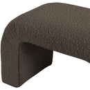 Meridian Niagara Brown Boucle Fabric Bench IMAGE 6