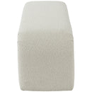 Meridian Niagara Cream Boucle Fabric Bench IMAGE 4