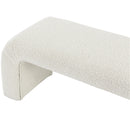 Meridian Niagara Cream Boucle Fabric Bench IMAGE 5