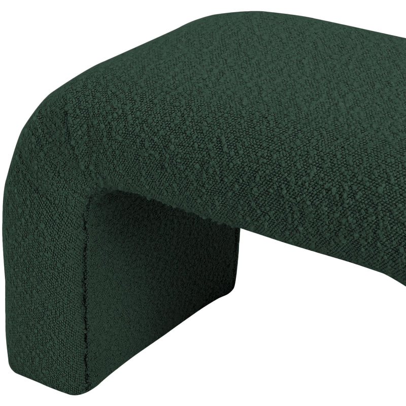 Meridian Niagara Green Boucle Fabric Bench IMAGE 6