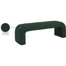 Meridian Niagara Green Boucle Fabric Bench IMAGE 8