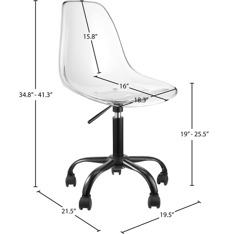 Meridian Clarion Matte Black Office Chair IMAGE 7