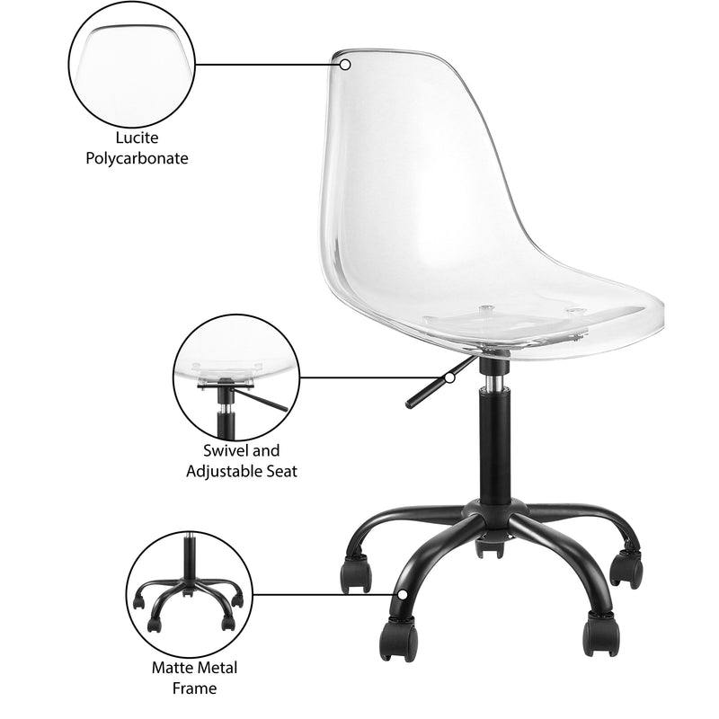 Meridian Clarion Matte Black Office Chair IMAGE 8