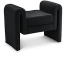 Meridian Sloan Black Velvet Bench IMAGE 1
