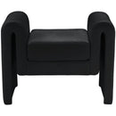 Meridian Sloan Black Velvet Bench IMAGE 3
