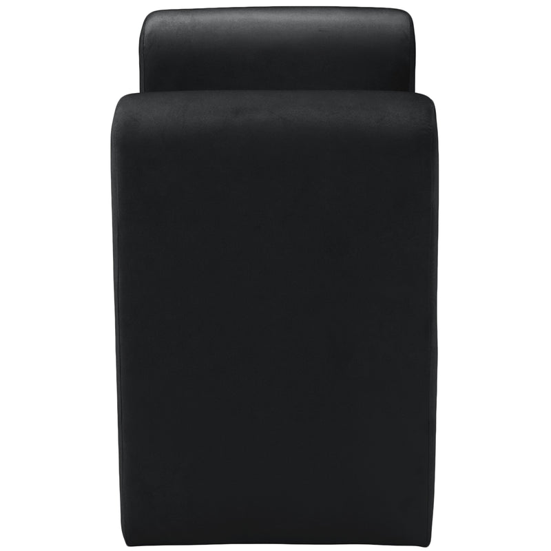 Meridian Sloan Black Velvet Bench IMAGE 4