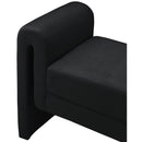 Meridian Sloan Black Velvet Bench IMAGE 5