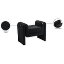 Meridian Sloan Black Velvet Bench IMAGE 7