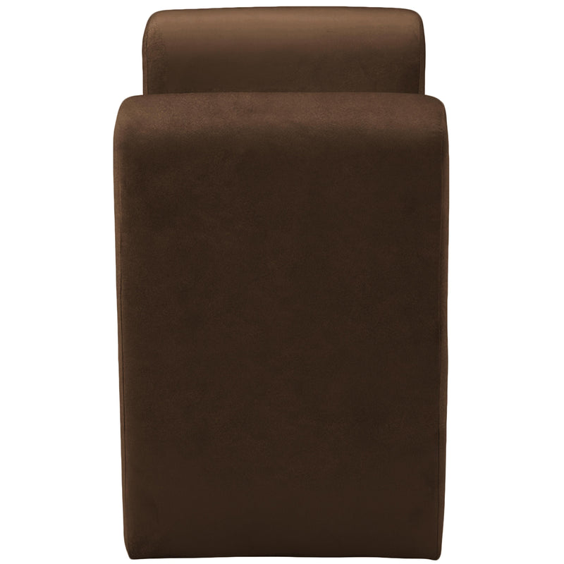 Meridian Sloan Brown Velvet Bench IMAGE 4