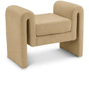 Meridian Sloan Camel Velvet Bench IMAGE 1