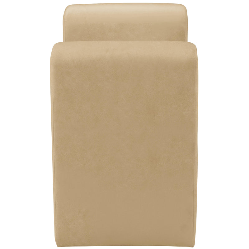 Meridian Sloan Camel Velvet Bench IMAGE 4