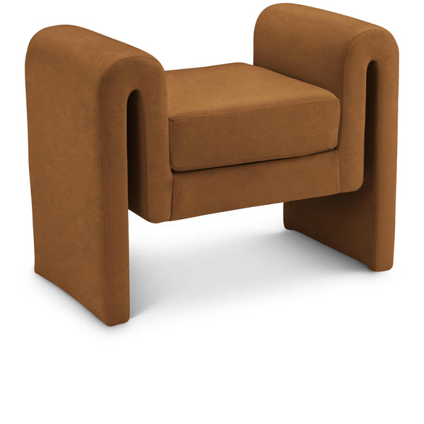 Meridian Sloan Saddle Velvet Bench IMAGE 1