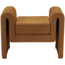 Meridian Sloan Saddle Velvet Bench IMAGE 3