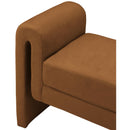 Meridian Sloan Saddle Velvet Bench IMAGE 5