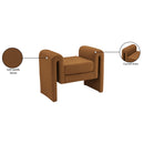 Meridian Sloan Saddle Velvet Bench IMAGE 7