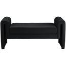 Meridian Sloan Black Velvet Bench IMAGE 3