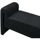 Meridian Sloan Black Velvet Bench IMAGE 5