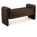 Meridian Sloan Brown Velvet Bench IMAGE 1