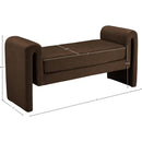 Meridian Sloan Brown Velvet Bench IMAGE 6