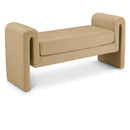 Meridian Sloan Camel Velvet Bench IMAGE 1
