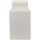 Meridian Sloan Cream Velvet Bench IMAGE 4