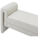 Meridian Sloan Cream Velvet Bench IMAGE 5