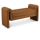 Meridian Sloan Saddle Velvet Bench IMAGE 1