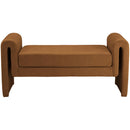 Meridian Sloan Saddle Velvet Bench IMAGE 3