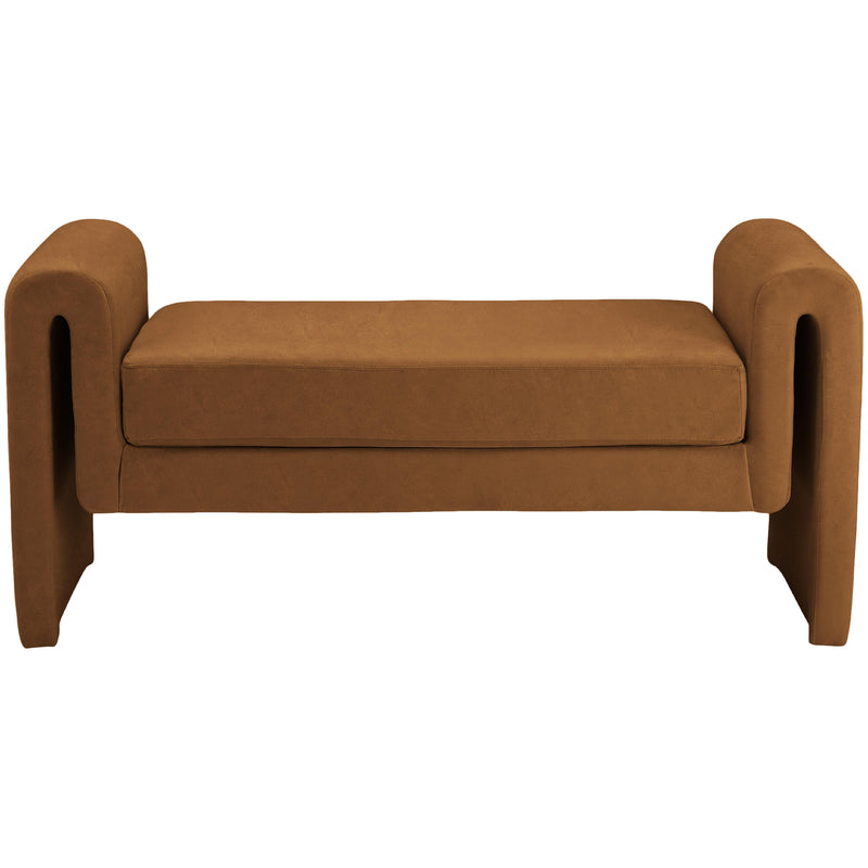 Meridian Sloan Saddle Velvet Bench IMAGE 3