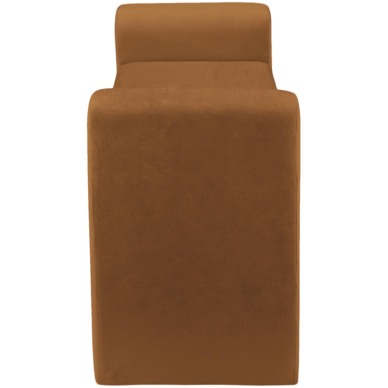 Meridian Sloan Saddle Velvet Bench IMAGE 4