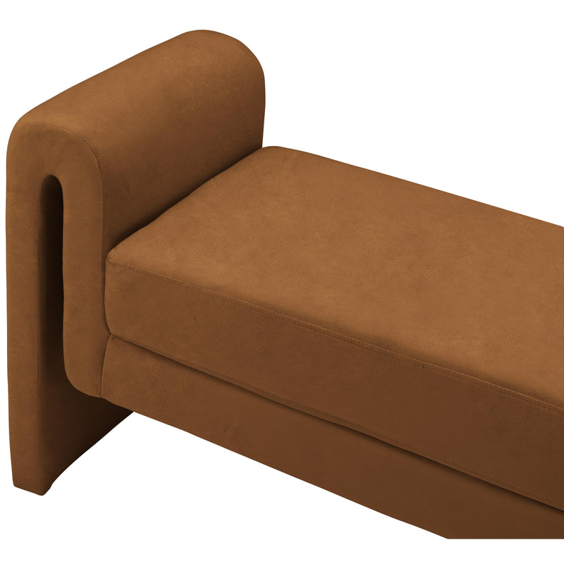Meridian Sloan Saddle Velvet Bench IMAGE 5