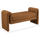 Meridian Sloan Saddle Velvet Bench IMAGE 6
