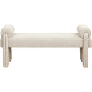 Meridian Stefano Beige Polyester Fabric Bench IMAGE 3
