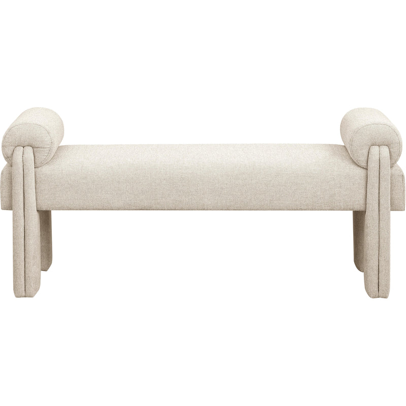 Meridian Stefano Beige Polyester Fabric Bench IMAGE 3