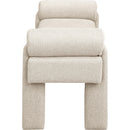 Meridian Stefano Beige Polyester Fabric Bench IMAGE 4