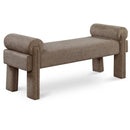 Meridian Stefano Brown Polyester Fabric Bench IMAGE 1
