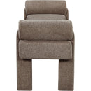 Meridian Stefano Brown Polyester Fabric Bench IMAGE 4