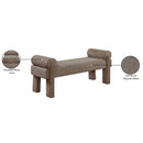 Meridian Stefano Brown Polyester Fabric Bench IMAGE 8